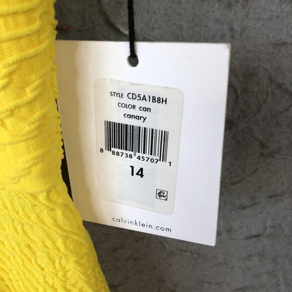 Calvin Klein Dress Womens 14 Textured Sleeveless Open Back New With Tags NWT - Picture 9 of 16